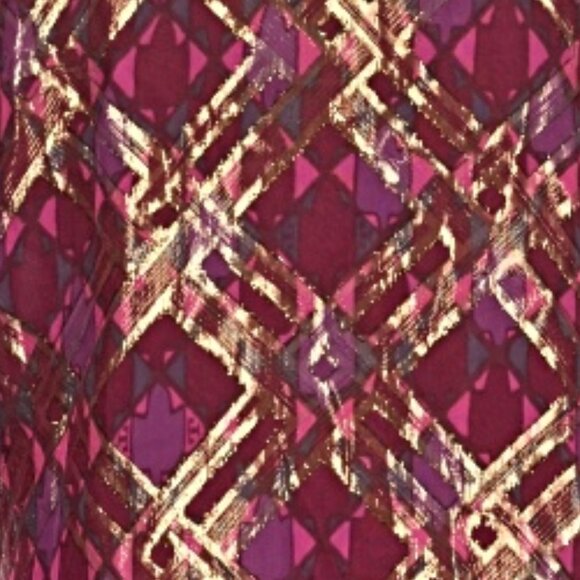 NWT Tory Burch silk metallic burgundy blouse, size 8 - Picture 6 of 6